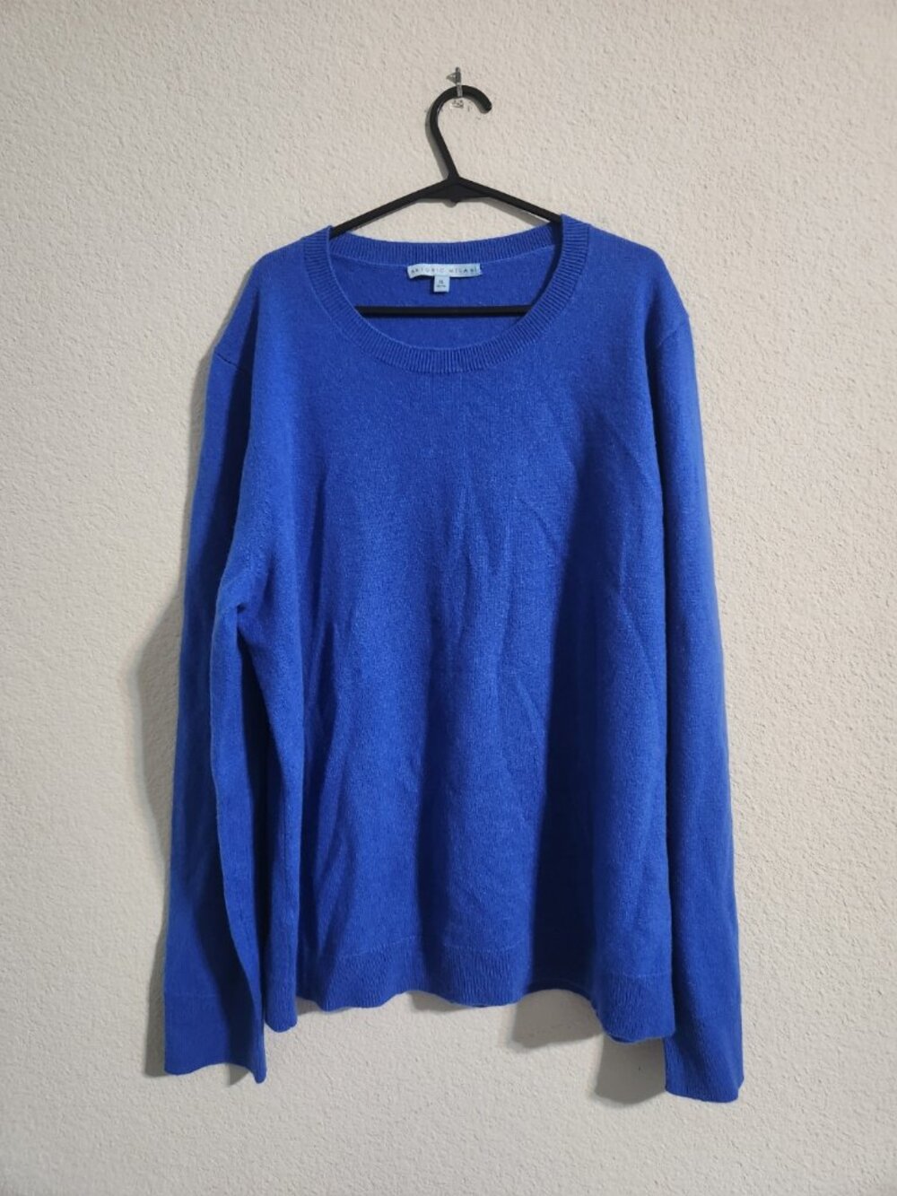 Antonio Melani Cameron Cashmere Crew Neck Sweater Royal Blue size XL